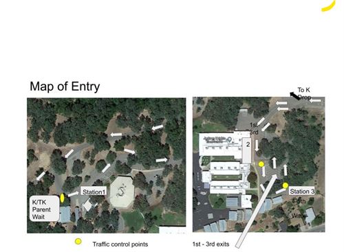 Aerial of JH entry and drop off stations 1-3